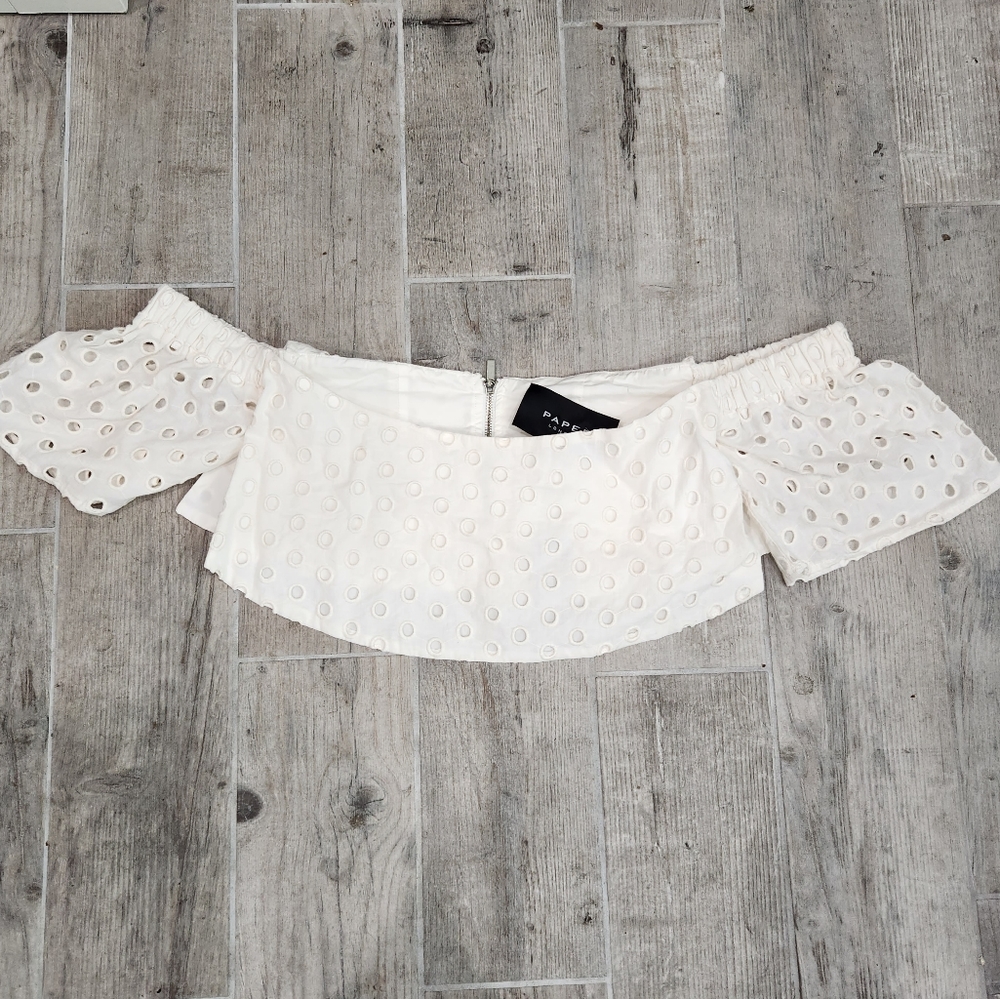 Paper London Pacicific top in cream size uk6